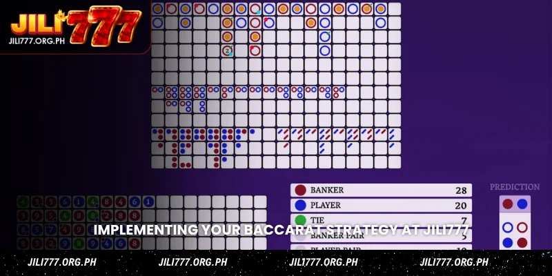 implementing your baccarat strategy at jili777
