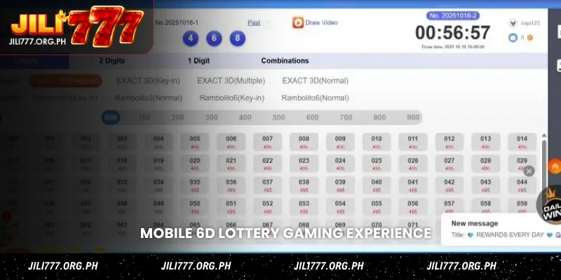 mobile 6d lottery gaming experience